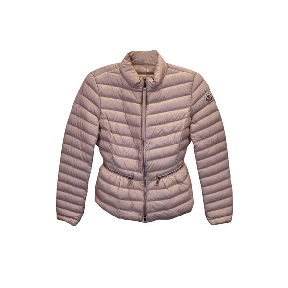 Moncler Down Jacket in Pastel Pink Nylon